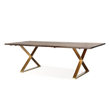 TOV Leah Modern Handcrafted Rustic Wood Dining Table