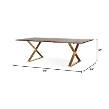 TOV Leah Modern Handcrafted Rustic Wood Dining Table