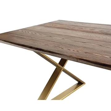 TOV Leah Modern Handcrafted Rustic Wood Dining Table