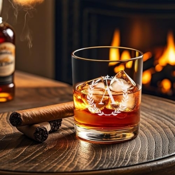 Personalized Monogram Whiskey Glasses for Men - Unique Gifts