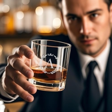 Personalized Monogram Whiskey Glasses for Men - Unique Gifts