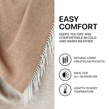 New Zealand Virgin Wool Blanket for Indoor & Outdoor Use