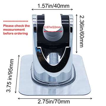 Strong Adhesive and Waterproof Shower Head Holder, Adjustable Handheld Shower Holder Wall Mount Shower Bracket by Lofekea