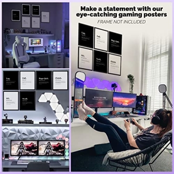 Gamer Room Decor for Boys - Vibrant Wall Art Posters