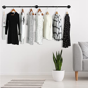 Oroonoko 72-Inch Pipe Clothes Rack for Laundry Room