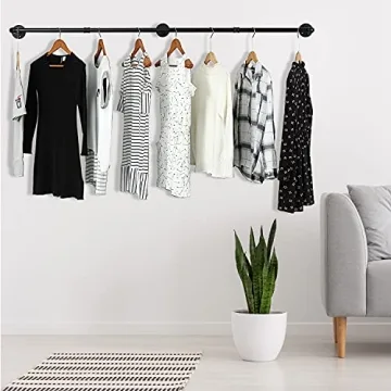 Oroonoko 72-Inch Pipe Clothes Rack for Laundry Room