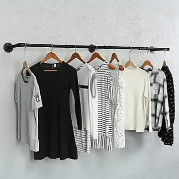 Oroonoko 72-Inch Pipe Clothes Rack for Laundry Room