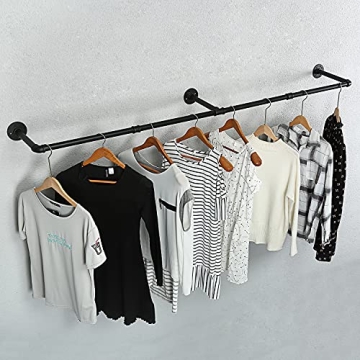 Oroonoko 72-Inch Pipe Clothes Rack for Laundry Room
