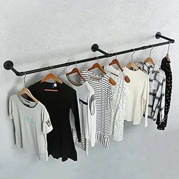 Oroonoko 72-Inch Pipe Clothes Rack for Laundry Room