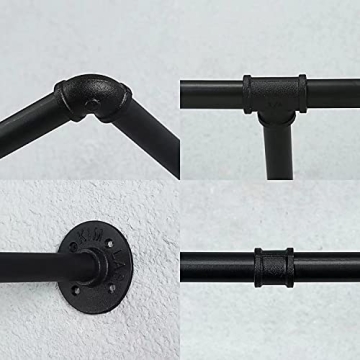 Oroonoko 72-Inch Pipe Clothes Rack for Laundry Room