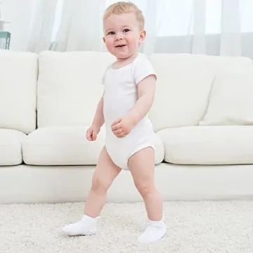 ZAPLES Baby Anti Slip Grip Ankle Socks for Ages 12-36 Months