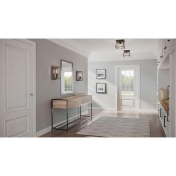 Progress Lighting P350022-020 Briarwood Collection Farmhouse Flush Mount Ceiling Light, One, Antique Bronze