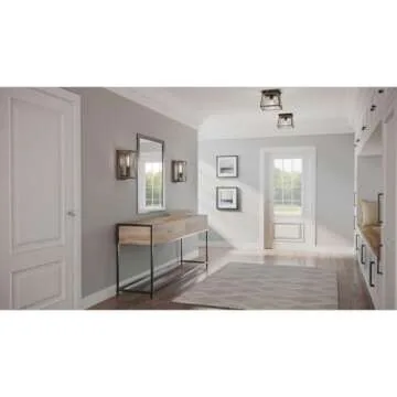 Progress Lighting P350022-020 Briarwood Collection Farmhouse Flush Mount Ceiling Light, One, Antique Bronze