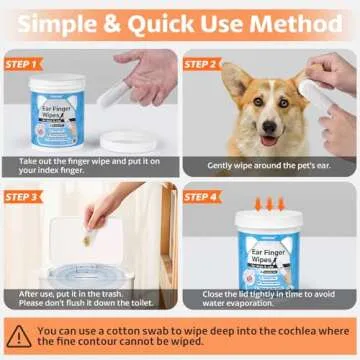 OBSEDE Ear Cleaner Finger Wipes for Dogs and Cats
