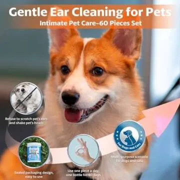 OBSEDE Ear Cleaner Finger Wipes for Dogs and Cats
