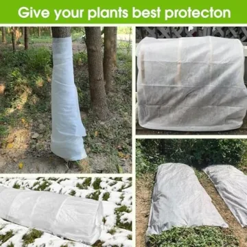 DewGami Plant Covers Freeze Protection,Winter Plant Covers for Garden 10'x33',Floating Row Cover,Thicker Plant Blanket for Outdoor Plants, Christmas Snow Blanket, Instant Fake Snow Decoration