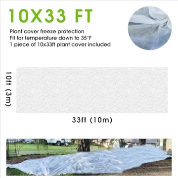 DewGami Plant Covers Freeze Protection,Winter Plant Covers for Garden 10'x33',Floating Row Cover,Thicker Plant Blanket for Outdoor Plants, Christmas Snow Blanket, Instant Fake Snow Decoration
