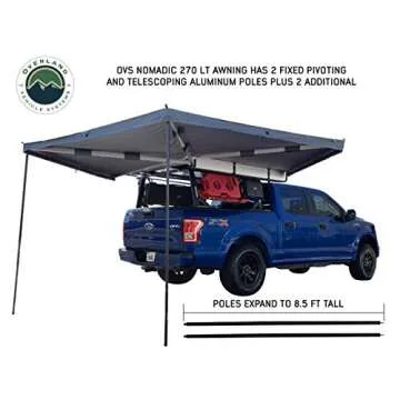 Overland Vehicle Systems Nomadic 270 LT Awning - Dark Gray