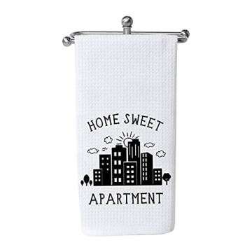 WCGXKO Funny Dish Towel Home Sweet Apartment Kitchen Towel Sweet Housewarming Gift New Apartment Gif...
