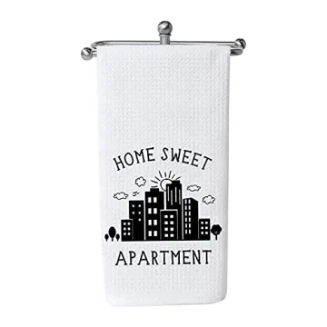 WCGXKO Funny Dish Towel Home Sweet Apartment Kitchen Towel Sweet Housewarming Gift New Apartment Gif...