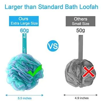 AmazerBath Exfoliating Loofah Sponge Set of 4 Colors