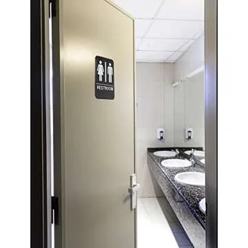 Alpine Industries ADA Compliant Unisex Bathroom Sign