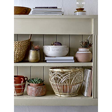 Creative Co-Op Distressed Brass Metal Planters Set of 2