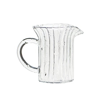 CHOOLD Creative Embossed Stripe Clear Crystal Glass Creamer Pitcher/Serving Pitcher/Sauce Pitcher/Mi...