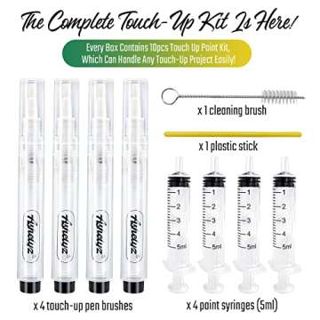 AshelyZ Refillable Touch Up Paint Pen 10 Pcs, Quick Wall Repair Paint Pens, Fillable Paint Pens for Wall Touch Up, Fence Scratch, Wood Floors, Cabinets, Doors, Furniture Repair Brush Pen