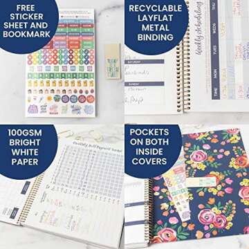 bloom daily planners 2023-2024 (8.5" x 11") Academic Year Day Planner (July 2023 - July 2024) - Weekly/Monthly Dated Agenda Organizer with Tabs - Be Kind