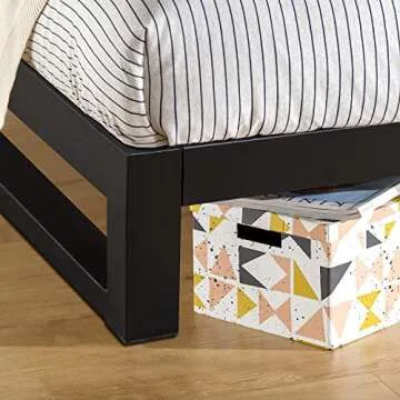 ZINUS Black Platform Bed Frame with Headboard - Queen Size