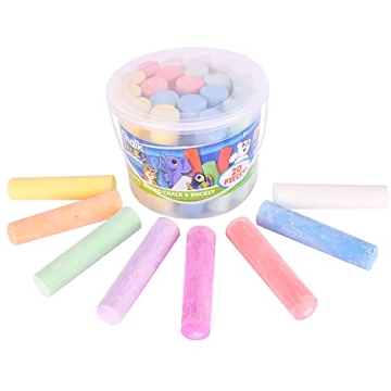 Sunny Days Entertainment Sidewalk Chalk Set: Washable Jumbo Colored Chalk for Outdoor Play - 20 Piec...
