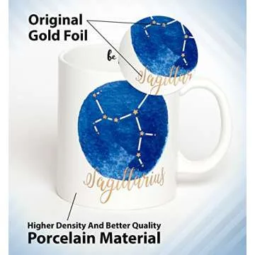 Sagittarius Mug - Jumbo 22Oz Zodiac Mug Astrology Decor Constellation Mug For All Horoscopes Signs. Coffee Mugs For Women, Perfect Horoscope Gifts Mug With Quotes. Bpa Free Porcelain Mug By Ankit