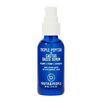 Youth To The People Triple Peptide + Cactus Oasis Face Serum 1oz - Anti-Aging Hydrating Serum with 4...