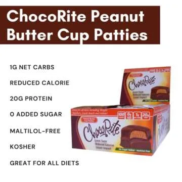 Chocorite Peanut Butter Cups 16 Count Sugar-Free Treats