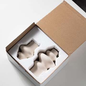 Kimisty Ceramic Vases Set 2, Wavy Modern Totem Vases, Pampas Decor, Irregular Abstract Decor, Large Vase, Off-White