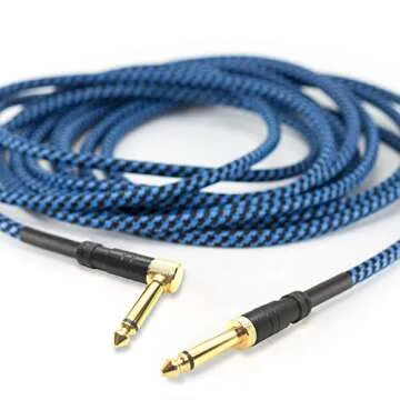 Professional 20 ft Guitar Cable - Clear Tone and Durability