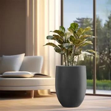 Kante Large Concrete Planter with Drainage for Home & Patio