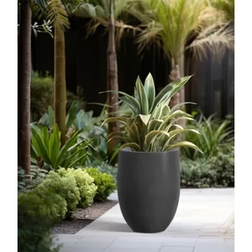 Kante Large Concrete Planter with Drainage for Home & Patio