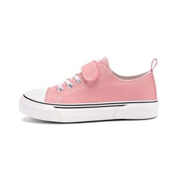 Zoroadke Pink Low Top Canvas Sneakers for Kids 2-6 Years
