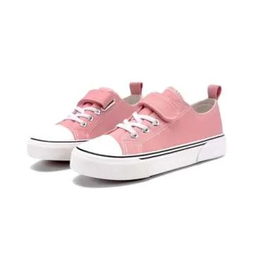 Zoroadke Pink Low Top Canvas Sneakers for Kids 2-6 Years