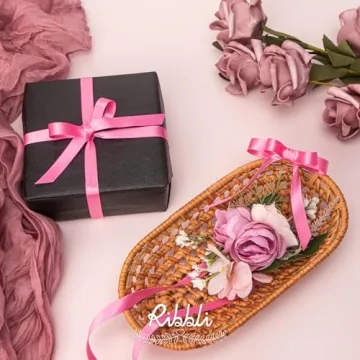 Satin Ribbon Set - Vibrant Pink & Hot Pink 20 Yards