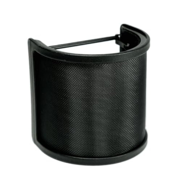 Pop Filter for Microphone, Black POP SHIELD.Metal Mesh Layer Microphone Windscreen Cover Handheld Mi...