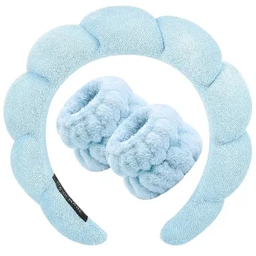 Zkptops Spa Headband and Wristband Set - Perfect Skincare Accessories
