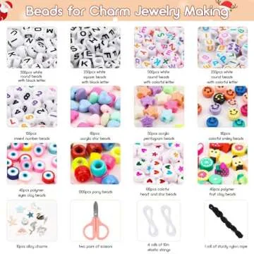 Song Xi 3500pcs Pony Beads for Friendship Bracelet Kit, 48 Colors Bracelet Making Kit Included Kandi Beads Set, Letter Beads, Number Beads, Plastic Rainbow Bead Bulk for Craft DIY