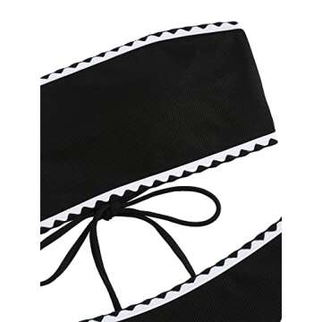 ZAFUL Women's Trendy Strapless Cheeky Bikini for Summer