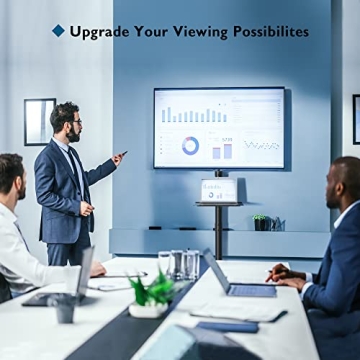 BONTEC Mobile TV Stand with Locking Wheels for TVs 23-60