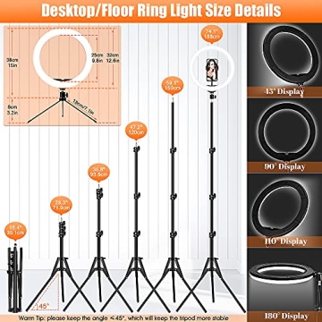 Versatile 12.6'' Ring Light for Creators and Influencers