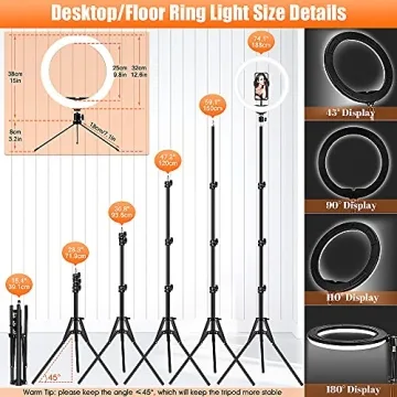 Versatile 12.6'' Ring Light for Creators and Influencers