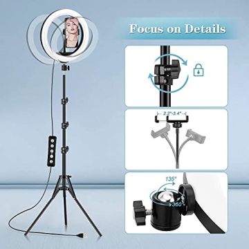 Versatile 12.6'' Ring Light for Creators and Influencers
